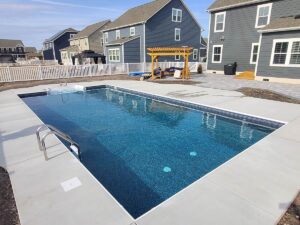 Rectangle Swimming Pool with fiberglass step