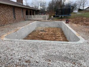 Rectangle inground swimming pool